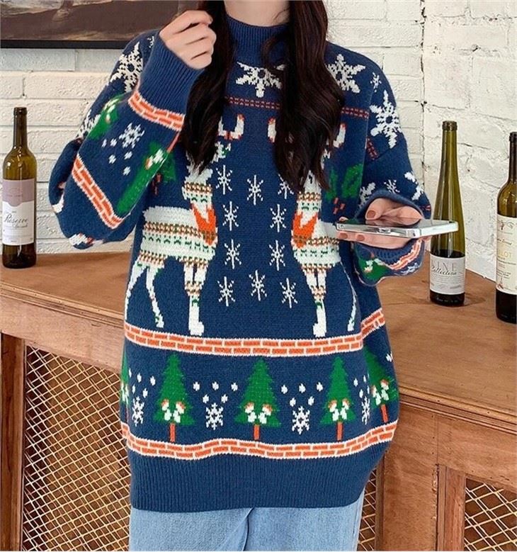 Loose Knit Christmas Style Fall/winter Sweater
