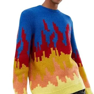 Sweater Rajutan Jacquard Dalam Desain Api